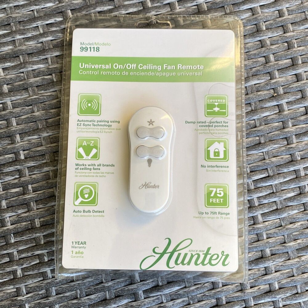 Hunter 99118 Universal Fan & Lights Remote Control and Receiver Combo New Sealed